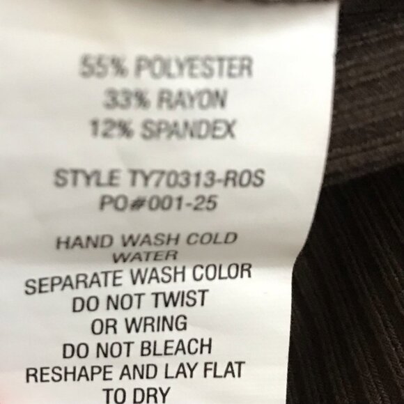 Frankee & Skylarr Brown Ribbed‎ Bow Top Women’s Size Large Puff Short Sleeves - Picture 6 of 7